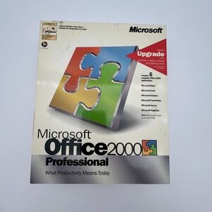 Vintage 2000 Microsoft‎ Office 2000 Professional Upgrade CD Retail Box X05-26452